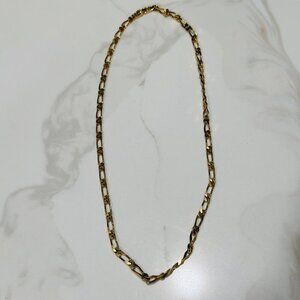 Vintage 1970s Signed Monet Gold-Tone Figaro Chain Necklace